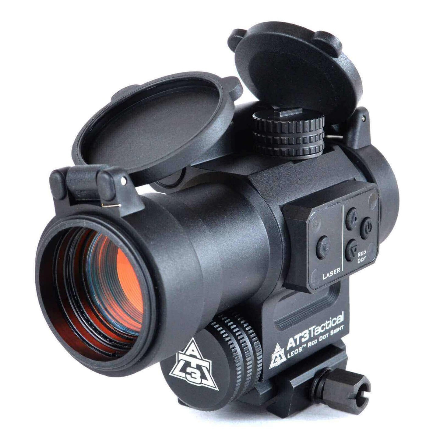 AT3™ LEOS™ 2 MOA Red Dot Sight – Integrated Laser Sight & Riser