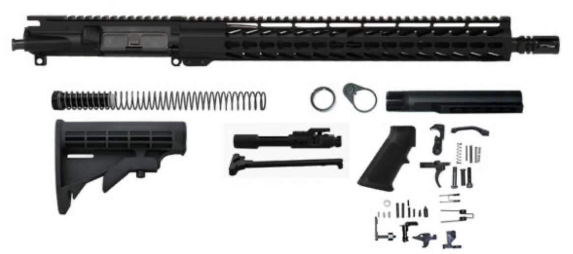 AR-15 Rifle Kit 15 inch Keymod 1 x 7 Upper Assembled NO 80% Lower”